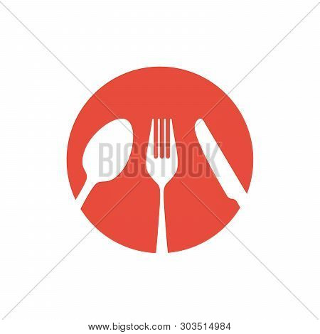 Spoon Fork And Knife Besteck. Simple Vector Modern Icon Design Illustration.
