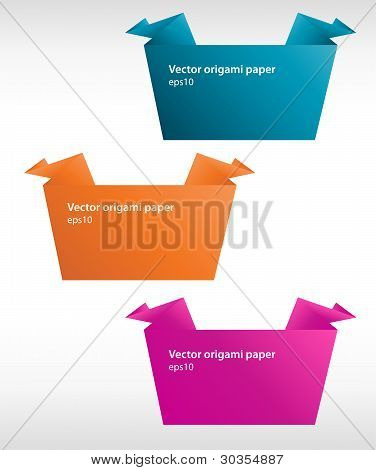 Vektor sæt origamipapir