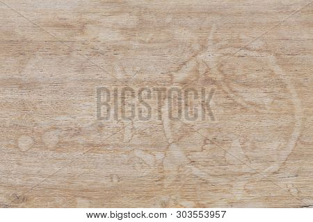 Water Marks On A Wooden Table Suitable For Use As A Background