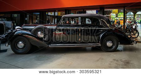 Berlin - May 11, 2019: An Ultra-luxury Car Maybach Sw 38, 1936. 32th Berlin-brandenburg Oldtimer Day