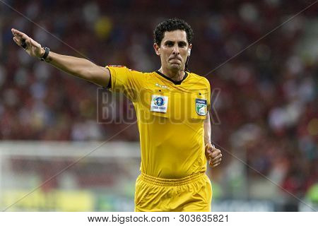 Rio, Brazil - May 26, 2019: Daniel Nobre Bins Referee In Match Between Flamengo And Athetico-pr By T