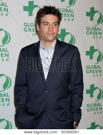 LOS ANGELES - FEB 22: Josh Radnor dorazí na globální zelený USA Pre-Oscar Party v Avalon na Fe