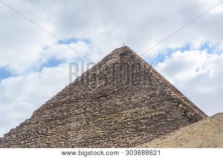 Great Pyramid Of Cheops In Giza Plateau. Cairo, Egypt