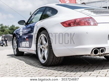 Prague, Czech Republic - 16/5/2019 Porsche 911 - Verva Sponsored