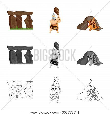 Vector Design Of Evolution  And Prehistory Icon. Set Of Evolution  And Development  Stock Symbol For