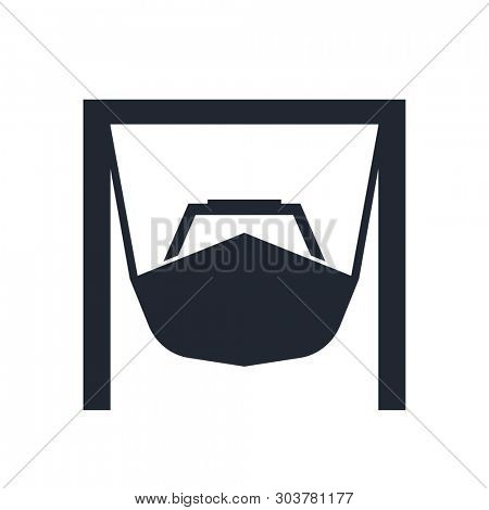 Boatyard icon. Clipart image isolated on white background
