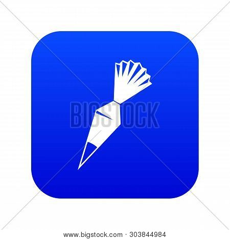 Cotton Icing Bag Icon Digital Blue For Any Design Isolated On White Vector Illustration