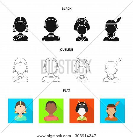 Isolated Object Of Imitator And Resident Symbol. Set Of Imitator And Culture Stock Vector Illustrati