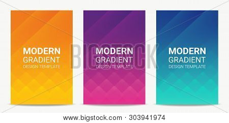Fluid Modern Gradient Background Design Template Set