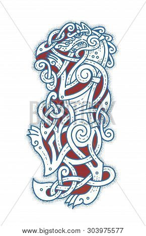 Wolf Scandinavian Tattoo Evil, Viking, Animal, Symbol