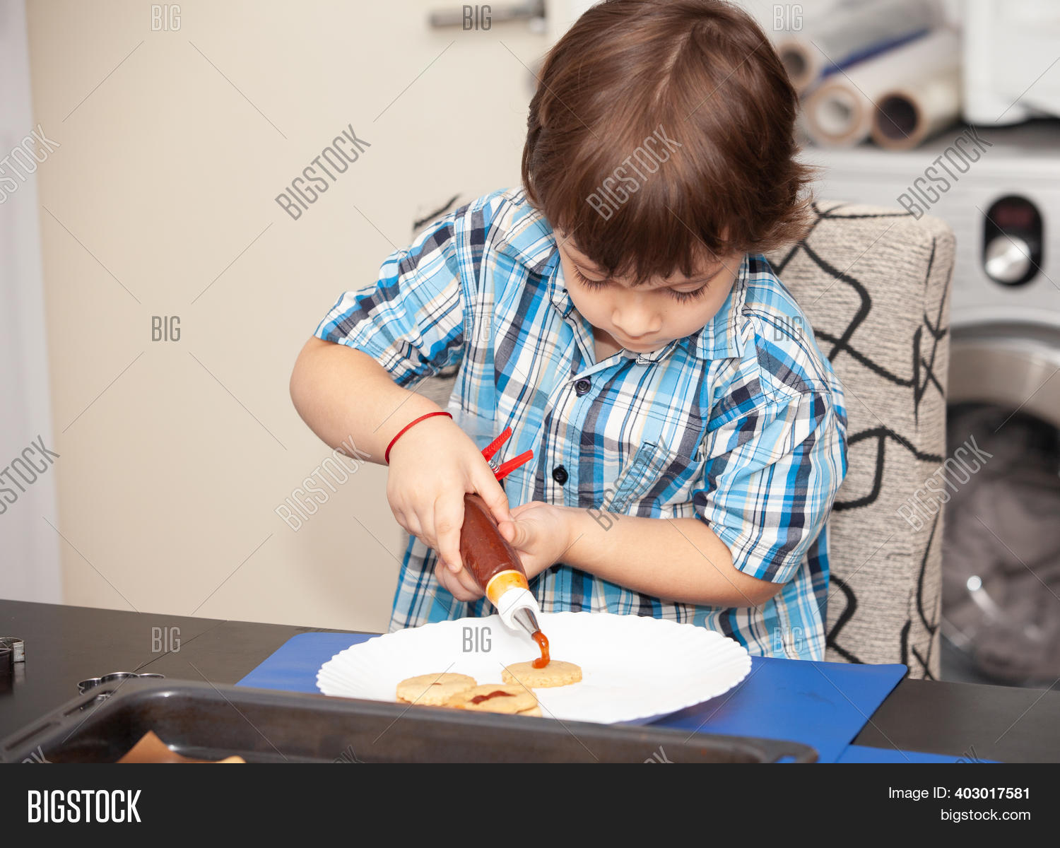 Happy Boy Puts Jam Image & Photo (Free Trial) Bigstock