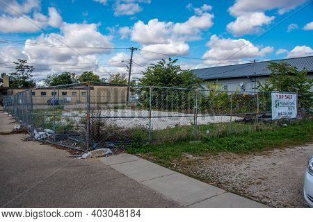 October 2, 2020, Ottawa, Il, Former Site Of The Luminous Processes Inc. Building, Now A Contaminated