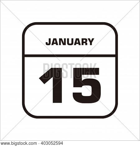 Calendar icon 15 isolated on white Background, Calendar icon vector flat modern, calendar Icon, calendar Icon Eps10, calendar Icon Vector, calendar Icon Eps, calendar Icon Jpg, calendar 15 january, calendar icon illustration eps 10
