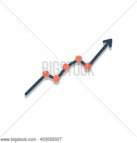 Color Illustration Icon For Sensex Market Stock Graph Strategy