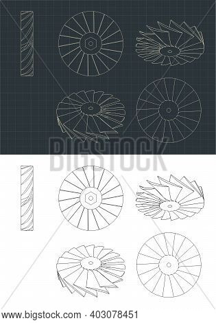 Turbine Rotor Drawings