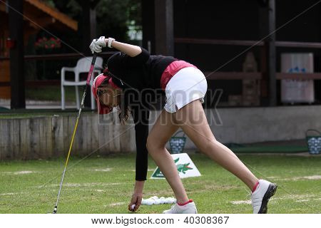 Sharmila Nicollett (IND) på The Evian Masters golfturnering 2011