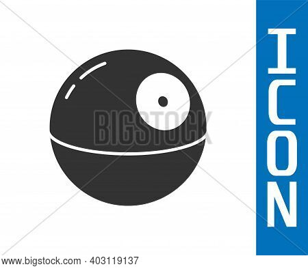 Grey Death Star Icon Isolated On White Background. Vector