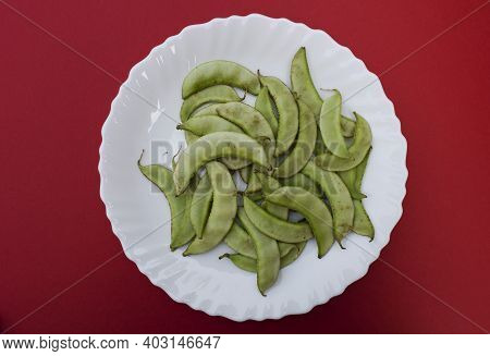 Hyacinth Beans Known As Indian Papdi Or Valor Beans Used In Making Mix Veg Gujarati Cuisne Undhiyu. 
