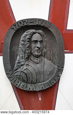 Wilhemsdorf-usingen 2021.01.09: Germany: Wilhelm Heinrich Von Nassau-usingen (* 2. Mai 1684 In 's-he