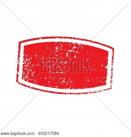 Distress Stamp Red Color. Rectangle Grunge Stamp. Grunge Texture. Distressed Element. Vector Distres