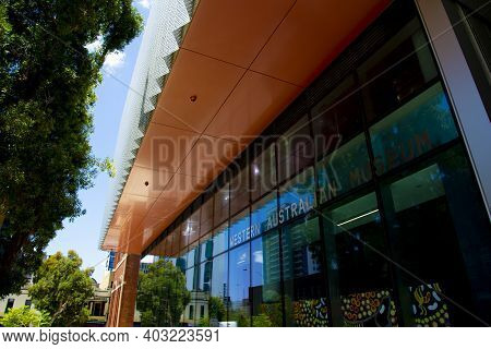 Perth, Australia - December 17, 2020: The Western Australian Boola Bardip Museum