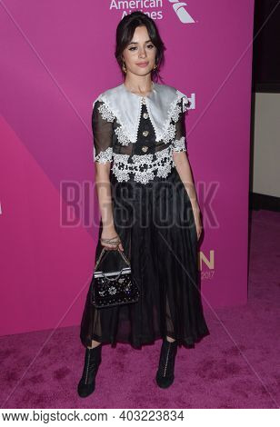 LOS ANGELES - NOV 30:  Camila Cabello arrives for  2017 Billboard Women in Music on November 30, 2017 in Hollywood, CA