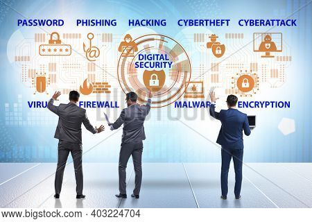 Digital security concept with key elements