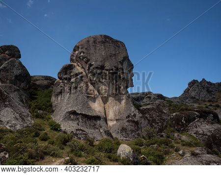 Head Shaped Rock Formation At Marcahuasi Andes Plateau Mountain Hill Valley Nature Landscape Lima Pe
