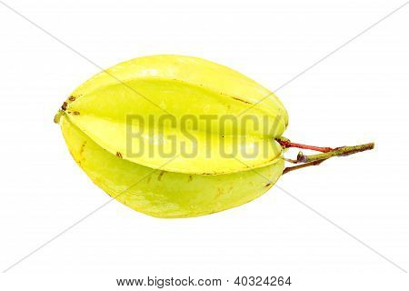 star frutta su sfondo bianco