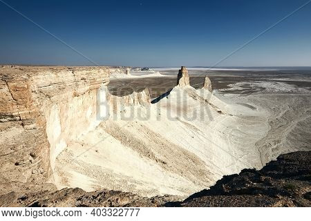 Ustyurt Plateau. The Bottom Of A Dry Ocean Tethys. Mangistau, Kazakhstan.