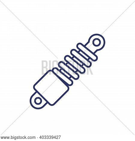 Shock Absorber Line Icon On White Vector