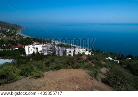 Seascape In Crimea, Kanaka, View Of The Resort From The Mountain