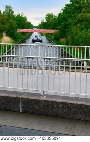 Industrial Waterways And Canals In Province North Brabant, Netherlands