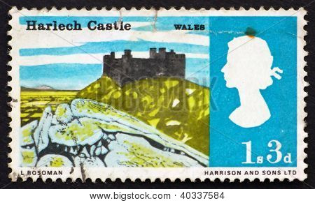 Postage stamp GB 1966 Harlech Castle