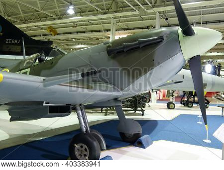 Hendon / London, England, Uk - Juin 29, 2016: Supermarine Spitfire Mkv. Royal Air Force Museum.