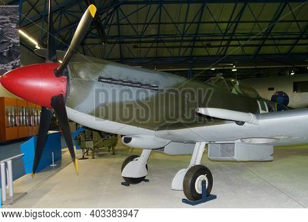 Hendon / London, England, Uk - Juin 29, 2016: Supermarine Spitfire F24. Royal Air Force Museum.