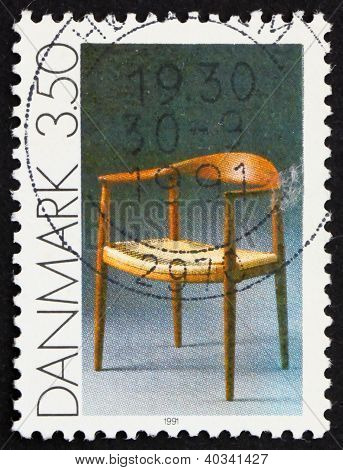 Postage stamp Denmark 1991 Chair by Hans Wegner
