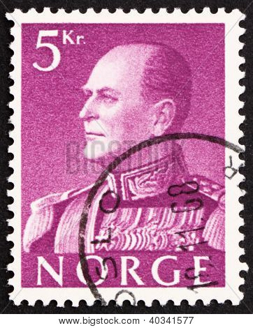 Postage stamp Norway 1959 King Haakon VII