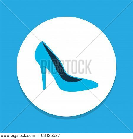 Heel Shoe Icon Colored Symbol. Premium Quality Isolated Stiletto Element In Trendy Style.