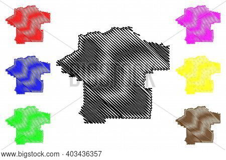 Fergus County, Montana (u.s. County, United States Of America, Usa, U.s., Us) Map Vector Illustratio