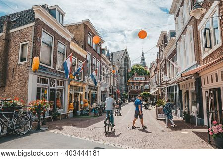 Gouda, Netherlands - July 20, 2020: Cheese Shop In Gouda
