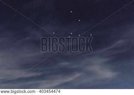 Norma Star Constellation, Night Sky, Cluster Of Stars, Deep Space, Carpenter's Square constellation 