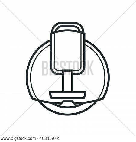 Electrical Solowheel Icon, One Wheel Monocycle Outline, Monowheel For Sigle Ride, Vector