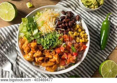 Homemade Healthy Chicken Burrito Bowl