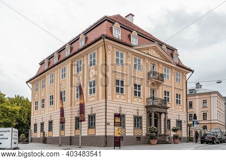 Kempten, Germany - Aug 3, 2020: Facade Of Kempten Museum In Summer
