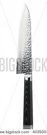 Nůž japonský gyuto damascus Steel, izolovaných na bílém