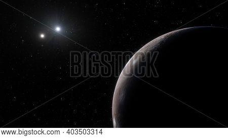 Planets And Galaxy, Science Fiction Illustration. Beauty Of Deep Space. Billions Of Galaxy In The Un