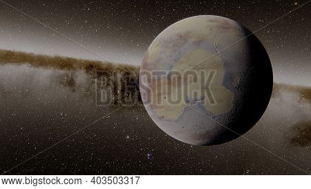 Planets And Galaxy, Science Fiction Illustration. Beauty Of Deep Space. Billions Of Galaxy In The Un