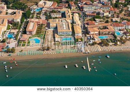 Vista aerea sull'isola di Zante Grecia