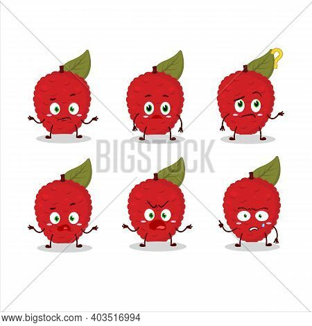 Cartoon Character Of Lychee With What Expression